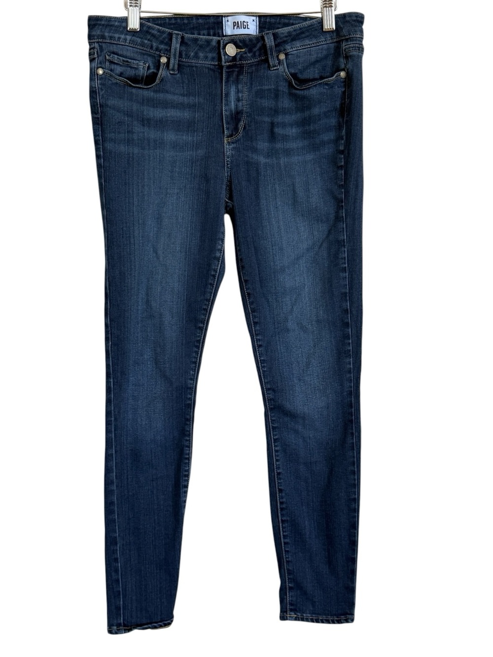 PAIGE Verdugo Ankle Skinny Jeans Women’s 31 Dark Wash Stretch Denim USA